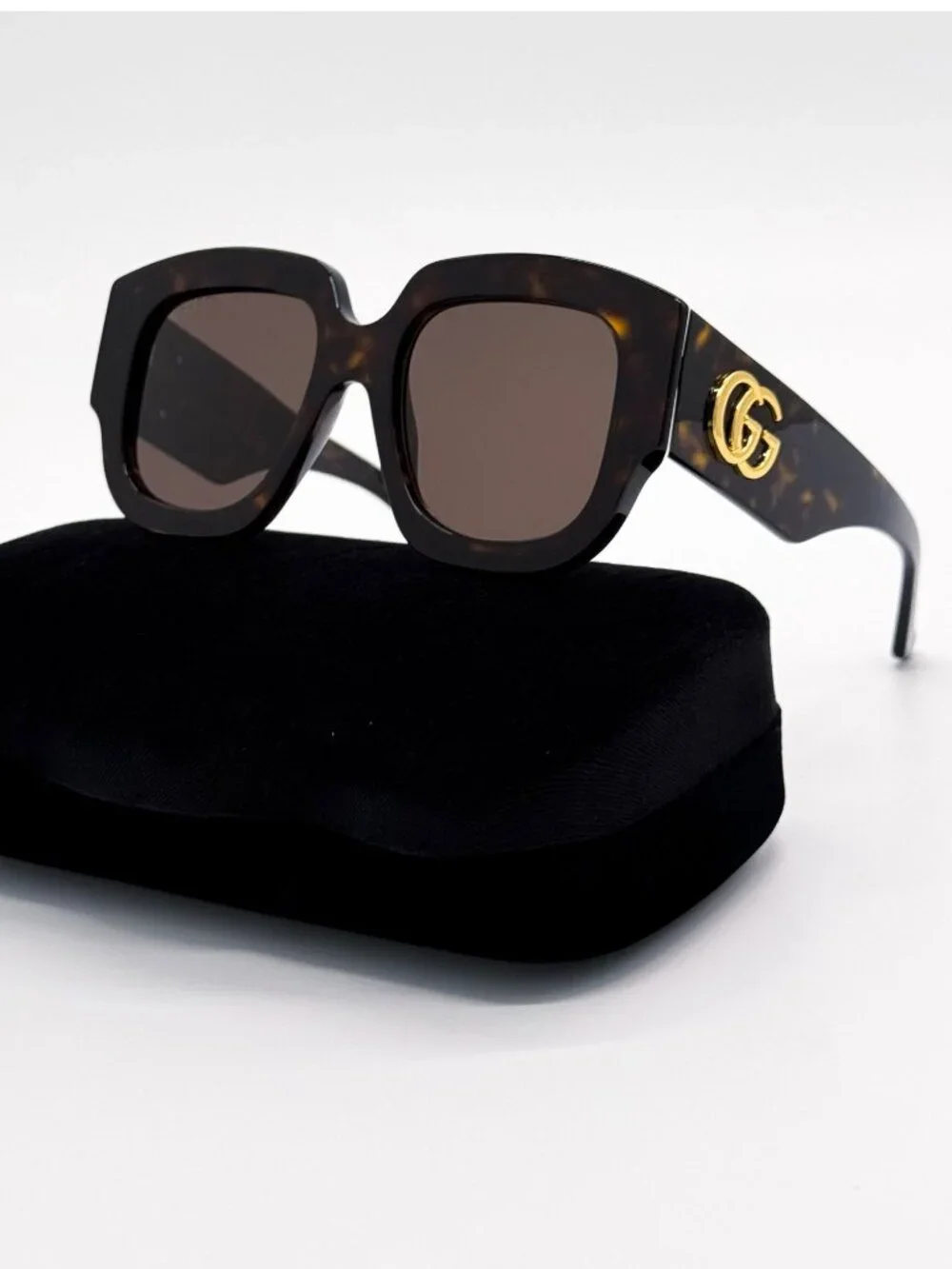New Gucci Havana Brown Women Sunglasses GG1546S 002